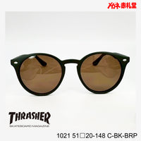 3800円 サングラス THRASHER スラッシャー 1021 C-BK-BRP 51□20-148 偏光レンズ / 度付きサングラス 7000円 偏光・調光・可視調光も選べる