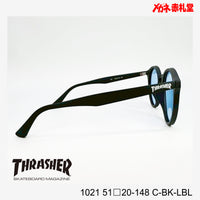 3800円 サングラス THRASHER スラッシャー 1021 C-BK-LBL 51□20-148 偏光レンズ / 度付きサングラス 7000円 偏光・調光・可視調光も選べる