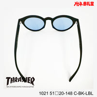 3800円 サングラス THRASHER スラッシャー 1021 C-BK-LBL 51□20-148 偏光レンズ / 度付きサングラス 7000円 偏光・調光・可視調光も選べる