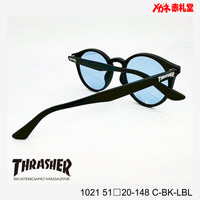 3800円 サングラス THRASHER スラッシャー 1021 C-BK-LBL 51□20-148 偏光レンズ / 度付きサングラス 7000円 偏光・調光・可視調光も選べる