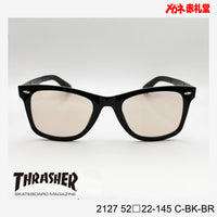 3800円 サングラス THRASHER スラッシャー 2127 52□22-145 C-BK-BR / 度付きサングラス 7000円