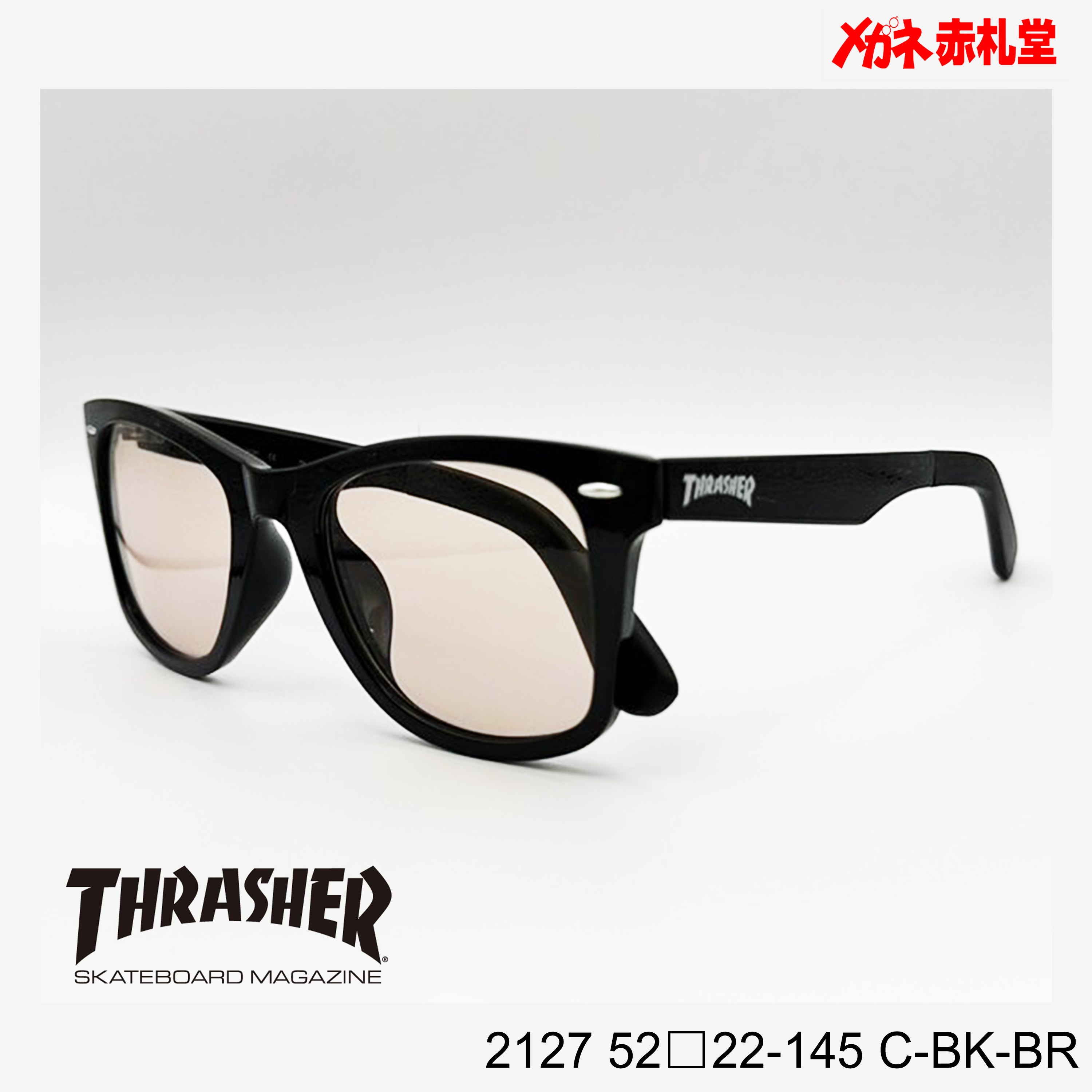 3800円 サングラス THRASHER スラッシャー 2127 52□22-145 C-BK