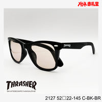 3800円 サングラス THRASHER スラッシャー 2127 52□22-145 C-BK-BR / 度付きサングラス 7000円