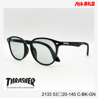 3800円 サングラス THRASHER スラッシャー 2133 53□20-145 C-BK-GN / 度付きサングラス 7000円