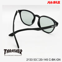 3800円 サングラス THRASHER スラッシャー 2133 53□20-145 C-BK-GN / 度付きサングラス 7000円