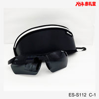 6000円 ellesse 度付対応スポーツサングラス 取替レンズ付 ES-S112 C-1