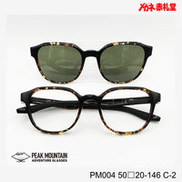 レンズ付11800円 ワンタッチサングラス PEAK MOUNTAIN ピークマウンテン PM004 50□20-146 C-2 偏光レンズ