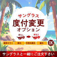 サングラス度付き変更オプション【通常カラー・偏光・調光・可視光調光も選べる】