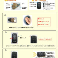 【最安価格】補聴器　Nikon　ニコン　NEF-ITC　両耳　2個セット　調整リモコン付　耳あな型　電池6パックセット
