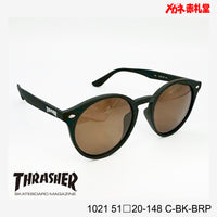3800円 サングラス THRASHER スラッシャー 1021 C-BK-BRP 51□20-148 偏光レンズ / 度付きサングラス　7000円 　偏光・調光・可視調光も選べる