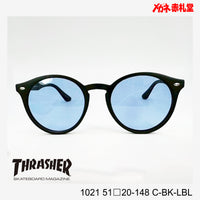 3800円 サングラス THRASHER スラッシャー 1021 C-BK-LBL 51□20-148 偏光レンズ / 度付きサングラス　7000円 　偏光・調光・可視調光も選べる