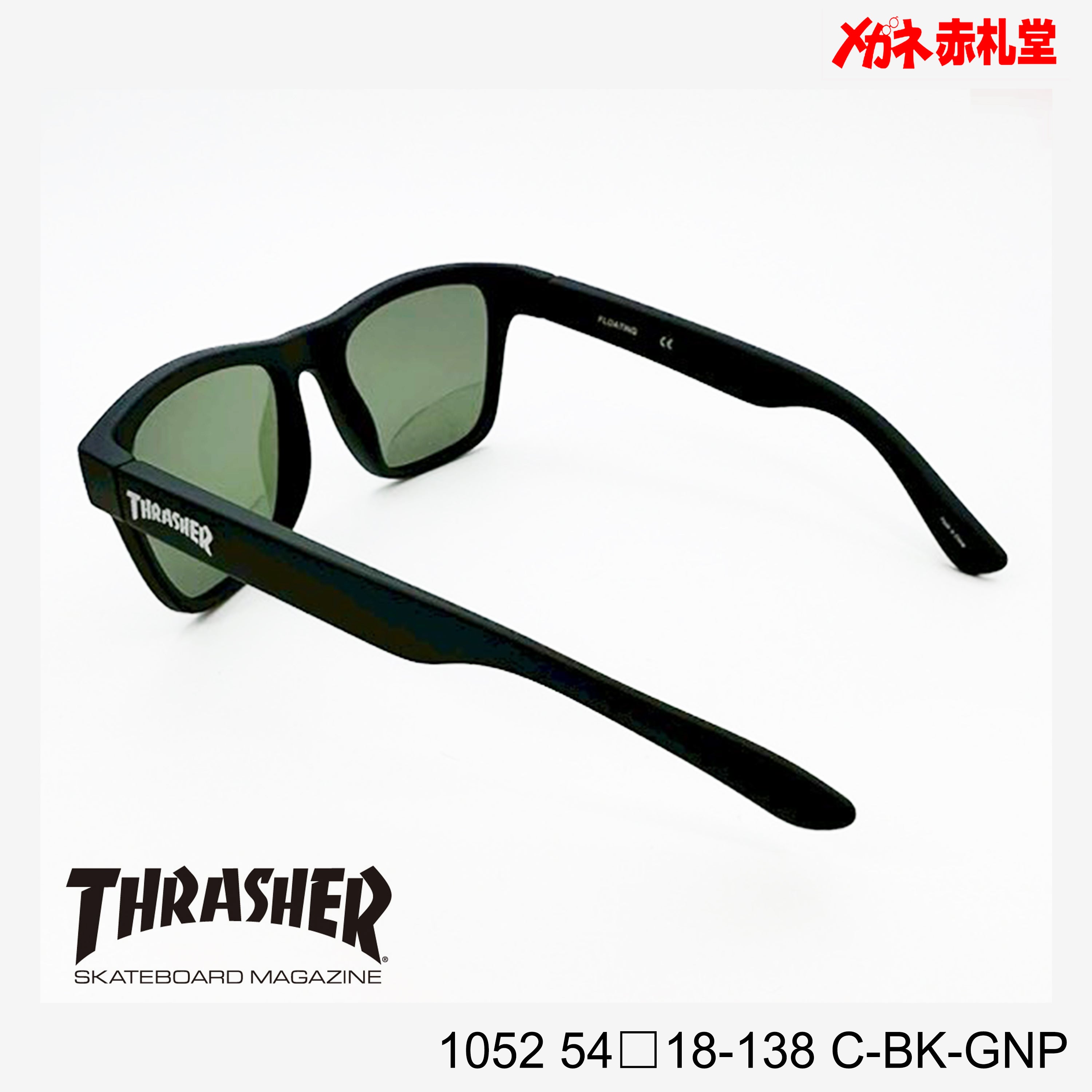 3800円 サングラス THRASHER スラッシャー 1052 C-BK-GNP 54□18-138