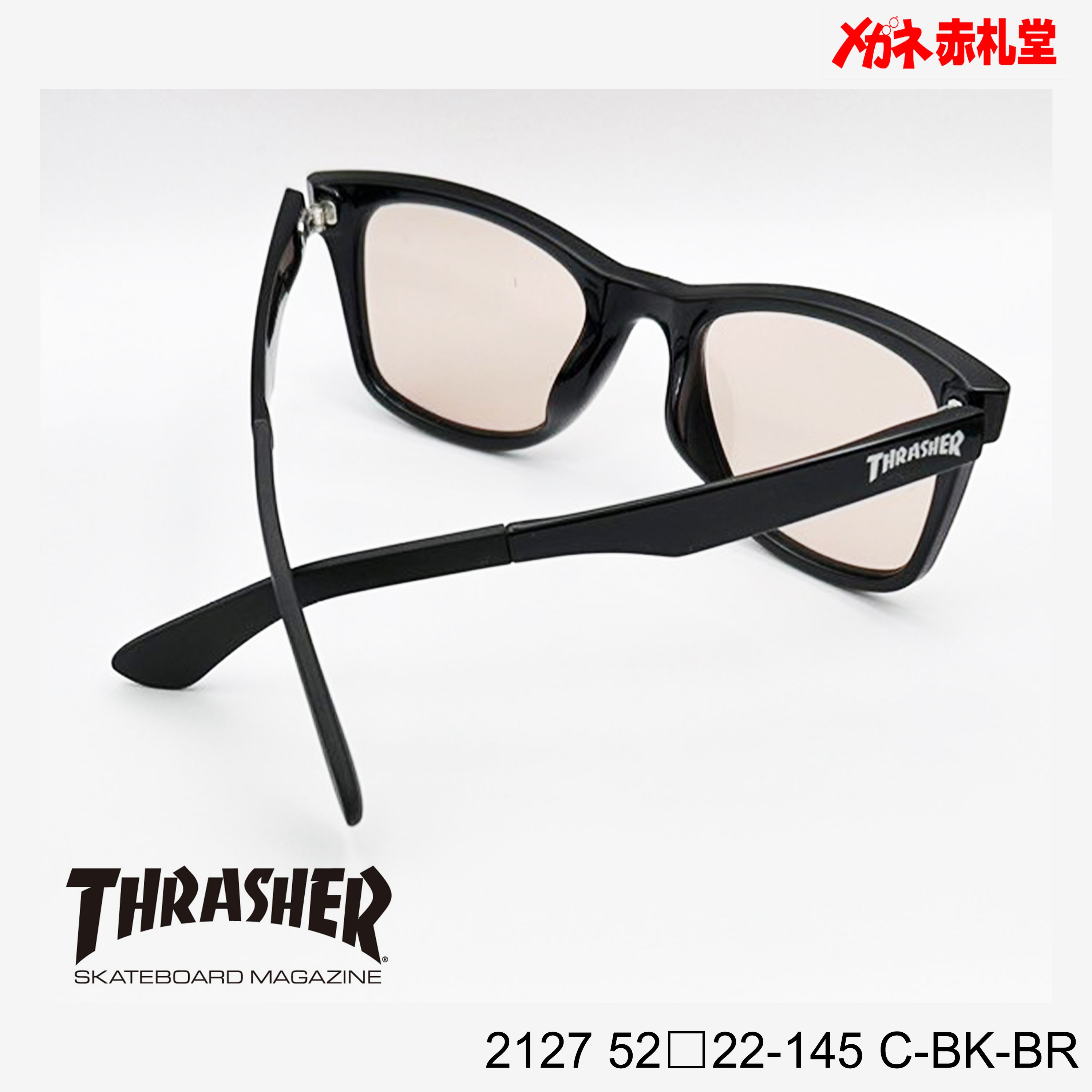 3800円 サングラス THRASHER スラッシャー 2127 52□22-145 C-BK-BR