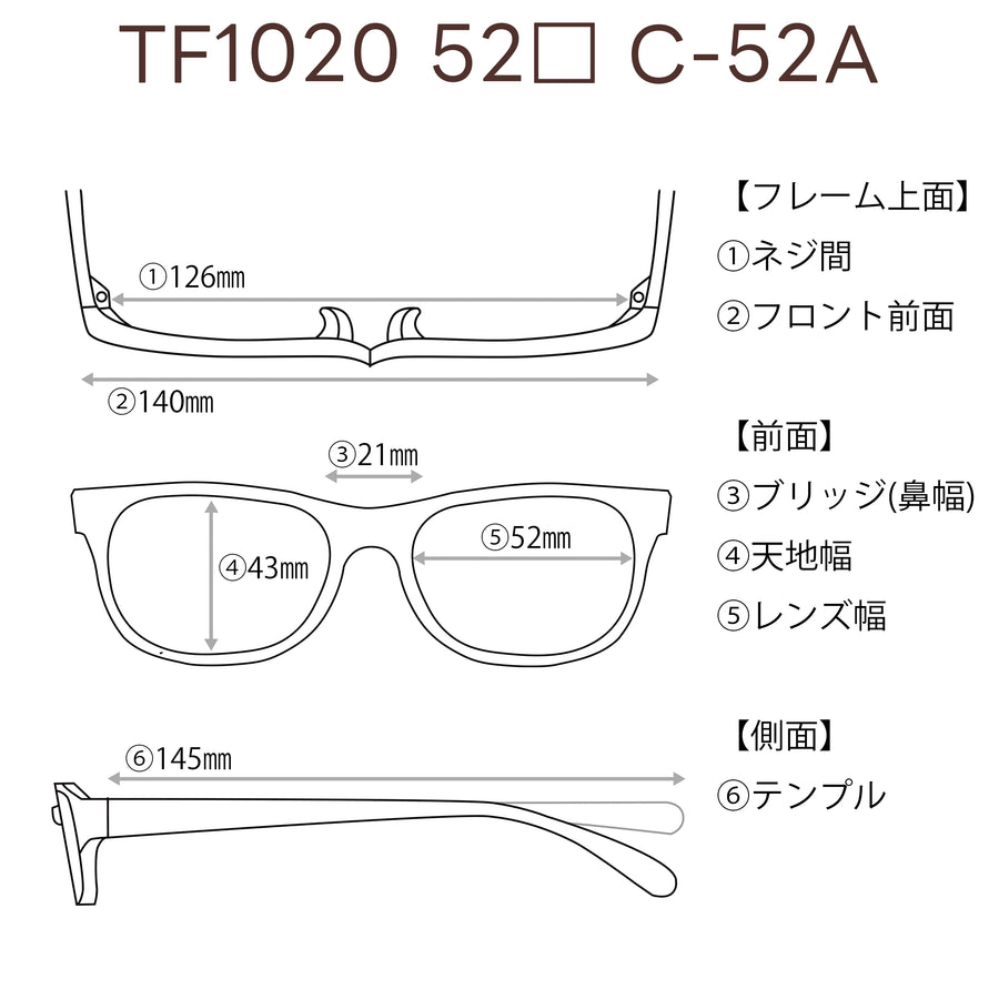 TOMFORD　トムフォード　サングラス　29800円　TF1020　52□21-145　C-52A Jayson 度付き対応OK