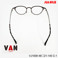 VAN ヴァン レンズ付11800円 VJ-1008 C-1 48□21-140 日本製フレーム　チタン/Bチタン素材使用